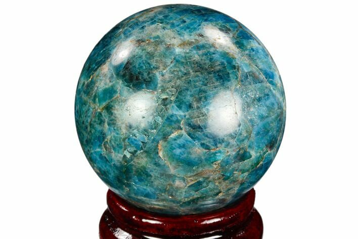 Bright Blue Apatite Sphere - Madagascar #121853